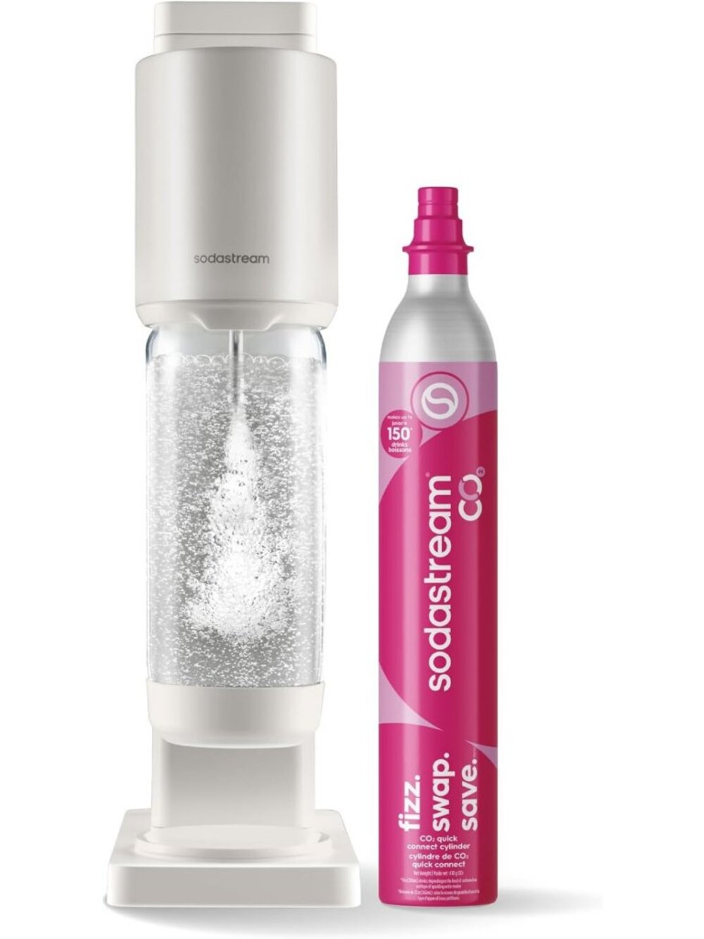 Sparkling Water Maker Kit | Soda Machine with 60L CO2 Canister & Bottle